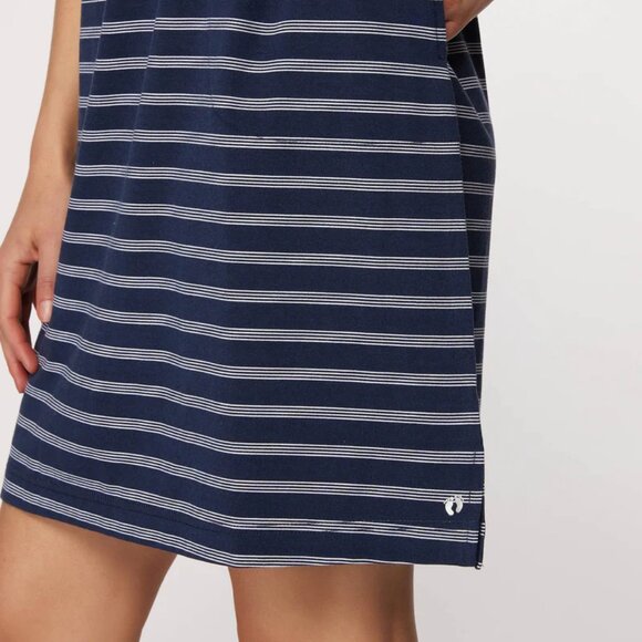 👚3 FOR $20👚 NEW Hang Ten Navy Striped UPF 50 Beach Swimsuit Swim Coverup Dress - Picture 4 of 4